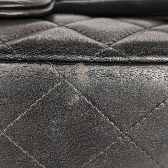 SOLD Chanel Black Maxi Lambskin Classic Flap Bag - Picture 11 of 12